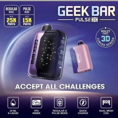 geek bar pulse x 25000 puffs一次性